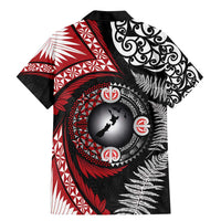 Tonga and New Zealand Together Family Matching Mermaid Dress and Hawaiian Shirt Ngatu Art Tribal Maori Tattoo and Silver Fern LT03 - Polynesian Pride