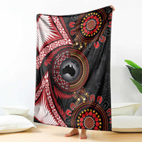 Tonga and Australia Together Blanket Ngatu Art Tribal Aboriginal Tattoo Pattern