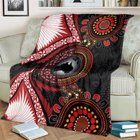 Tonga and Australia Together Blanket Ngatu Art Tribal Aboriginal Tattoo Pattern