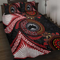 Tonga and Australia Together Quilt Bed Set Ngatu Art Tribal Aboriginal Tattoo Pattern