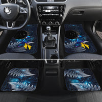 New Zealand Tui Bird Matariki Car Mats Galaxy Fern With Maori Pattern
