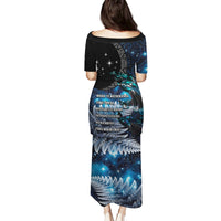New Zealand Tui Bird Puletasi Matariki Poetry Pattern Galaxy Style LT03 - Polynesian Pride