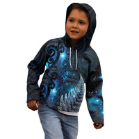 New Zealand Matariki Kid Hoodie The Tribal Maori Face and Silver Fern LT03 - Polynesian Pride