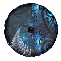 New Zealand Matariki Spare Tire Cover The Tribal Maori Face and Silver Fern LT03 - Polynesian Pride