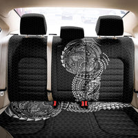 Hawaiian Traditional Tattoos Back Car Seat Cover Kakau Tribal Tropical Plant Motif Black Color LT03 - Polynesian Pride