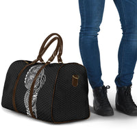 Hawaiian Traditional Tattoos Travel Bag Kakau Tribal Tropical Plant Motif Black Color LT03 - Polynesian Pride