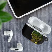 Hawaiian Traditional Tattoos AirPods Case Kakau Tribal Tropical Plant Motif Kanaka Maoli Flag Color Inspired