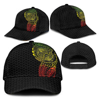 Hawaiian Traditional Tattoos Classic Cap Kakau Tribal Tropical Plants Motif Kanaka Maoli Flag Color Inspired LT03 - Polynesian Pride