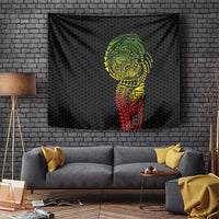 Hawaiian Traditional Tattoos Tapestry Kakau Tribal Tropical Plant Motif Kanaka Maoli Flag Color Inspired LT03 Multicolor - Polynesian Pride