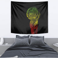 Hawaiian Traditional Tattoos Tapestry Kakau Tribal Tropical Plant Motif Kanaka Maoli Flag Color Inspired LT03 - Polynesian Pride