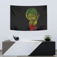 Hawaiian Traditional Tattoos Tapestry Kakau Tribal Tropical Plant Motif Kanaka Maoli Flag Color Inspired LT03 - Polynesian Pride