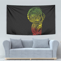 Hawaiian Traditional Tattoos Tapestry Kakau Tribal Tropical Plant Motif Kanaka Maoli Flag Color Inspired LT03 - Polynesian Pride