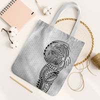 Hawaiian Traditional Tattoos Tote Bag Kakau Tribal Tropical Plant Motif White Color LT03 White Strap One Size White - Polynesian Pride
