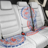 Hawaiian Traditional Tattoos Back Car Seat Cover Kakau Tribal Tropical Plant Motif Hawaii Flag Color Inspired LT03 - Polynesian Pride