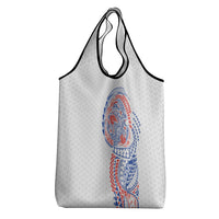 Hawaiian Traditional Tattoos Grocery Bag Kakau Tribal Tropical Plant Motif Hawaii Flag Color Inspired LT03 - Polynesian Pride