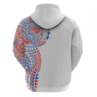 Hawaiian Traditional Tattoos Hoodie Kakau Tribal Tropical Plant Motif Hawaii Flag Color Inspired LT03 - Polynesian Pride