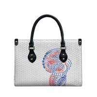 Hawaiian Traditional Tattoos Leather Bag Kakau Tribal Tropical Plant Motif Hawaii Flag Color Inspired LT03 - Polynesian Pride
