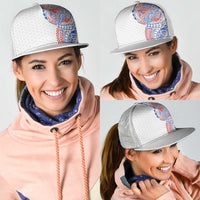 Hawaiian Traditional Tattoos Mesh Trucker Cap Kakau Tribal Tropical Plants Motif Hawaii Flag Color Inspired LT03 - Polynesian Pride