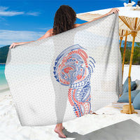 Hawaiian Traditional Tattoos Sarong Kakau Tribal Tropical Plant Motif Hawaii Flag Color Inspired LT03 One Size 44 x 66 inches Multicolor - Polynesian Pride