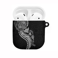 Hawaiian Kakau Tribal Sea Animals Tattoos AirPods Case Black Color