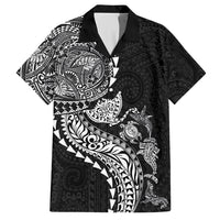Hawaiian Kakau Tribal Sea Animals Tattoos Hawaiian Shirt Black Color
