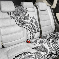 Hawaiian Kakau Tribal Sea Animals Tattoos Back Car Seat Cover White Color