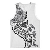 Hawaiian Kakau Tribal Sea Animals Tattoos Basketball Jersey White Color