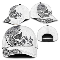 Hawaiian Kakau Tribal Sea Animals Tattoos Classic Cap White Color