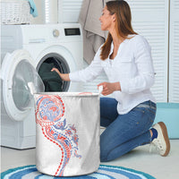 Hawaiian Kakau Tribal Sea Animals Tattoos Laundry Basket Hawaii Flag Color Inspired