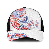 Hawaiian Kakau Tribal Sea Animals Tattoos Mesh Trucker Cap Hawaii Flag Color Inspired