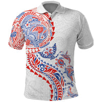 Hawaiian Kakau Tribal Sea Animals Tattoos Polo Shirt Hawaii Flag Color Inspired LT03 Multicolor - Polynesian Pride