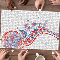 Hawaiian Kakau Tribal Sea Animals Tattoos Puzzle Hawaii Flag Color Inspired