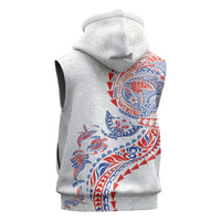 Hawaiian Kakau Tribal Sea Animals Tattoos Sleeveless Hoodie Hawaii Flag Color Inspired LT03 - Polynesian Pride