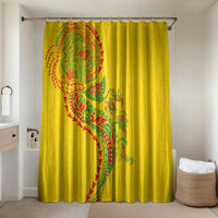 Hawaiian Kakau Tribal Sea Animals Tattoos Bathroom Set Kanaka Maoli Flag Color Inspired LT03 Shower Curtain Only Multicolor - Polynesian Pride
