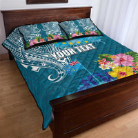 Personalised Tuvalu Independence Day Quilt Bed Set Tuvaluan Tribal Flag Style