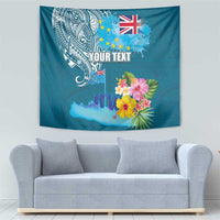 Personalised Tuvalu Independence Day Tapestry Tuvaluan Tribal Flag Style