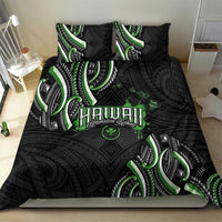 Traditional Art Hawaiian Kakau Tattoos Bedding Set Green Color - Polynesian Pride