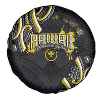 Traditional Art Hawaiian Kakau Tattoos Spare Tire Cover Yellow Color - Polynesian Pride