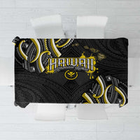 Traditional Art Hawaiian Kakau Tattoos Tablecloth Yellow Color - Polynesian Pride