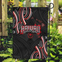 Traditional Art Hawaiian Kakau Tattoos Garden Flag Red Color - Polynesian Pride