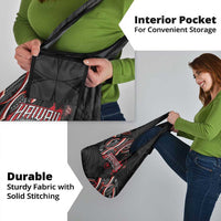 Traditional Art Hawaiian Kakau Tattoos Grocery Bag Red Color - Polynesian Pride