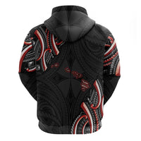 Traditional Art Hawaiian Kakau Tattoos Hoodie Red Color - Polynesian Pride