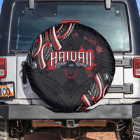 Traditional Art Hawaiian Kakau Tattoos Spare Tire Cover Red Color - Polynesian Pride