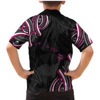Traditional Art Hawaiian Kakau Tattoos Family Matching Mermaid Dress and Hawaiian Shirt Pink Color LT03 - Polynesian Pride