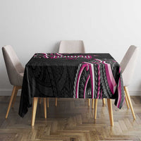Traditional Art Hawaiian Kakau Tattoos Tablecloth Pink Color - Polynesian Pride