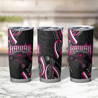 Traditional Art Hawaiian Kakau Tattoos Tumbler Cup Pink Color - Polynesian Pride