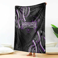 Traditional Art Hawaiian Kakau Tattoos Blanket Purple Color - Polynesian Pride