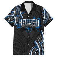 Traditional Art Hawaiian Kakau Tattoos Hawaiian Shirt Blue Color - Polynesian Pride