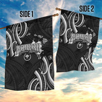 Traditional Art Hawaiian Kakau Tattoos Garden Flag White - Polynesian Pride