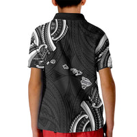 Traditional Art Hawaiian Kakau Tattoos Kid Polo Shirt White LT03 - Polynesian Pride